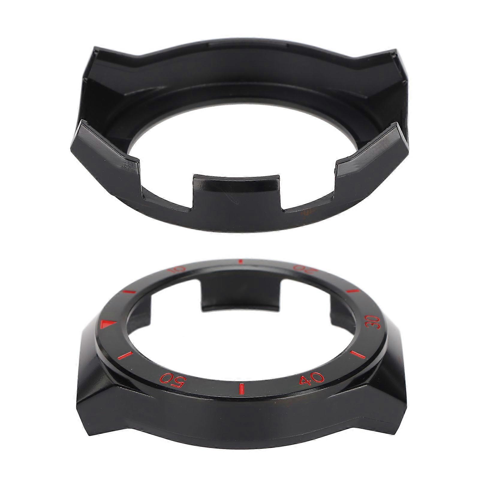 Protective Case for Huawei Watch GT 2E Watch Wristband Screen Protector Shell Bumper Frame(Black Red )