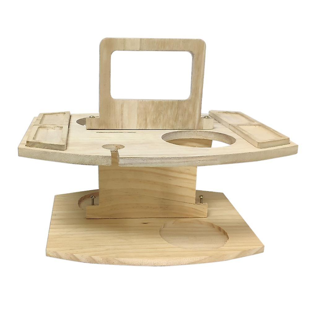 Hölzerner Picknicktisch mit Weinglashalter, Rack, Snacktablett, Outdoor, tragbar