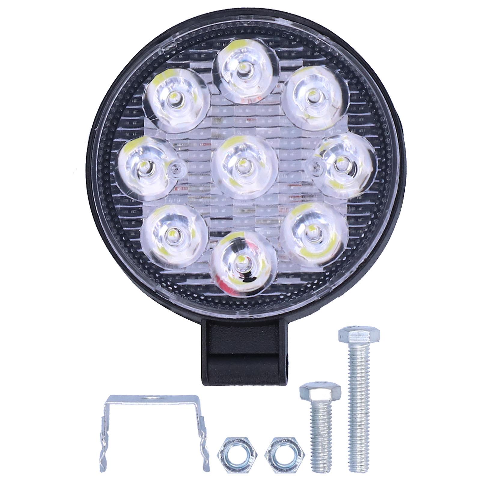 Round LED work light for motorcycle 27W 6000K IP67 waterproof