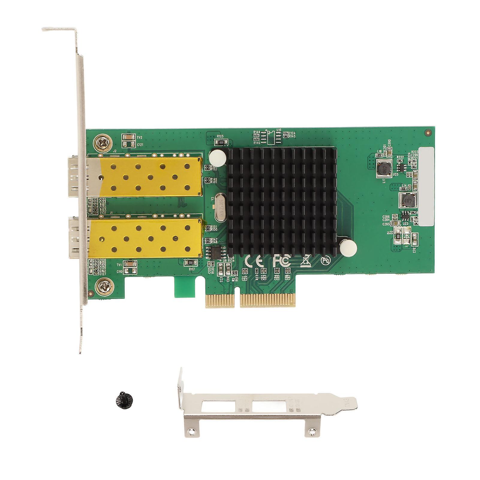PCIe Network Card Dual SFP Port 10 100 1000Mbps IEEE 802 3ad Gigabit Ethernet Card for Computer Server Devices