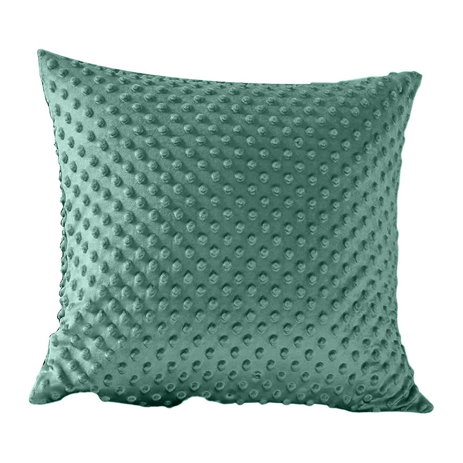 Housse de coussin à fermeture éclair invisible, super douce, en velours court, motif à pois, décoration pour la maison