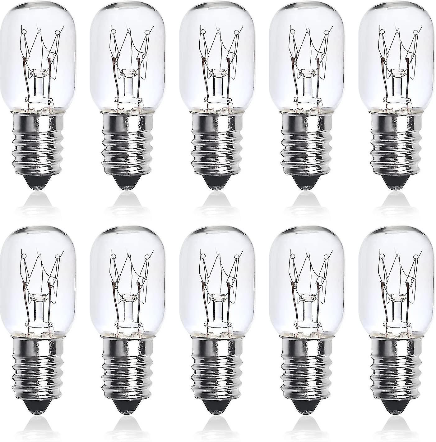 10パック25w Ses E14小型エジソンスクリューピグミーランプ電球、調光可能T22クリア白熱オーブン電球H-yezi