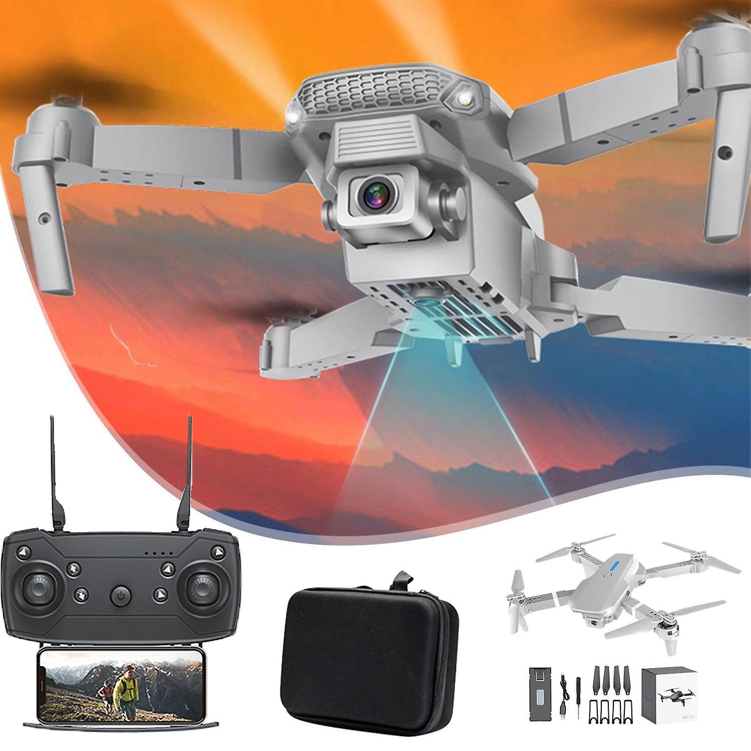 Pro RC Drone with 4K HD Wide Angle Dual Camera Foldable Design and Storage Bag