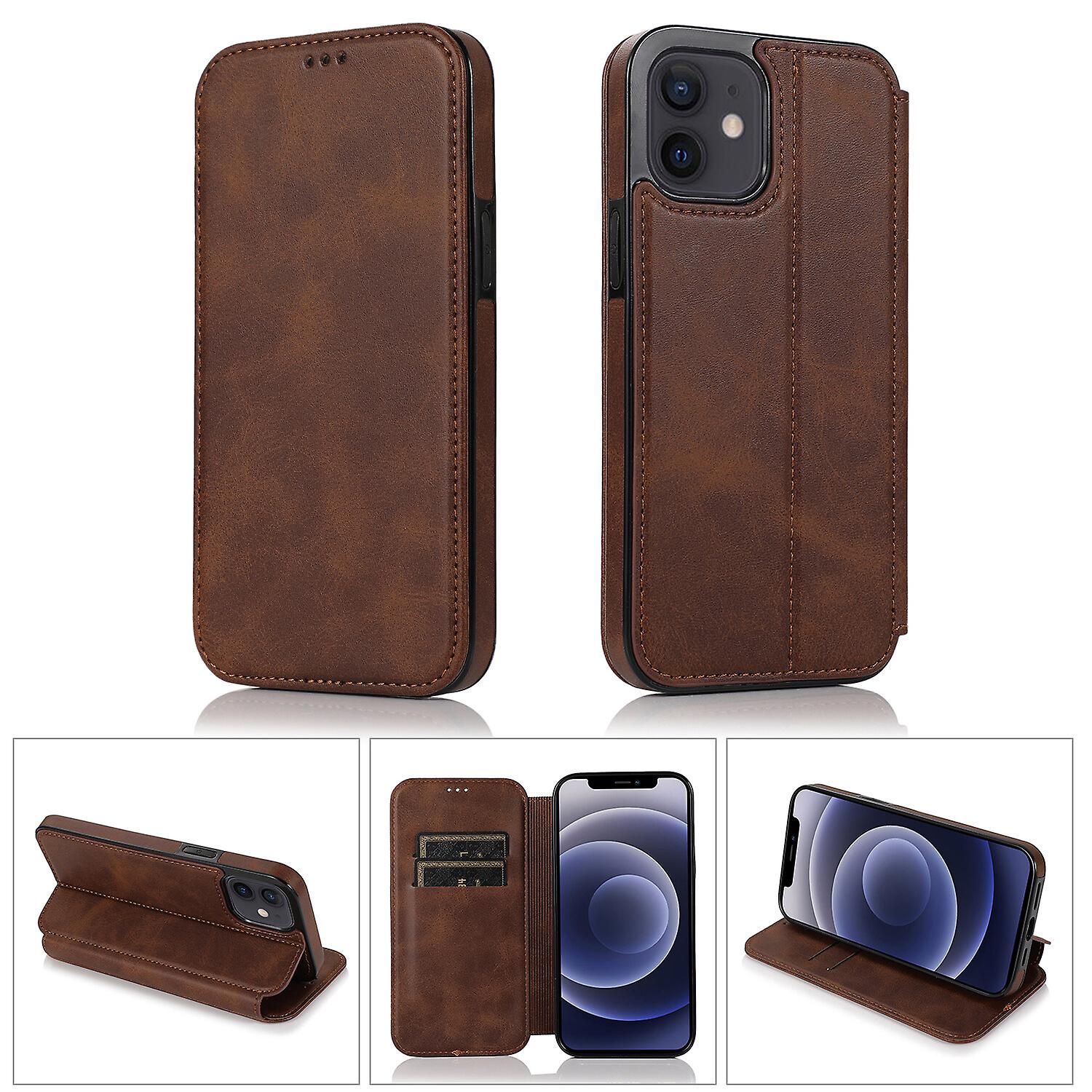 iPhone 12 Case Leather Wallet Flip Phone Case