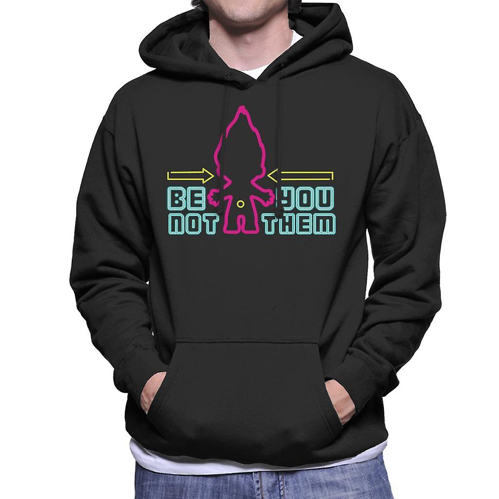 Trolls Neon Silhouette Be You Not Them Men's Hooded Sweatshirt