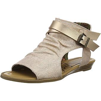 Blowfish Balla Rose Gold Womens Side Zip Sandals Shoes