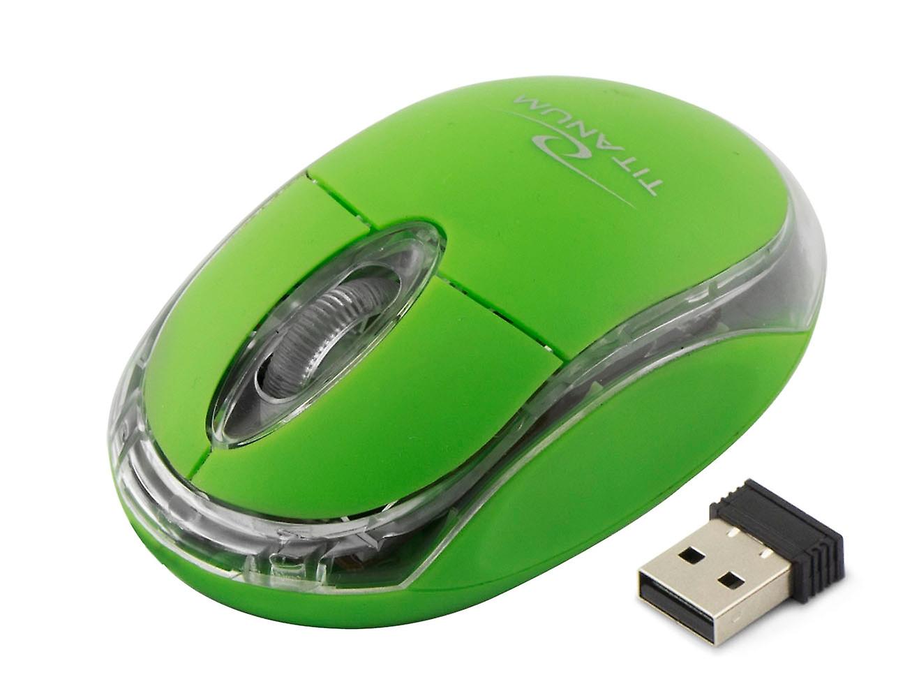 Titanum Wireless 2.4Ghz Optical Mouse 3D Usb Condor Green