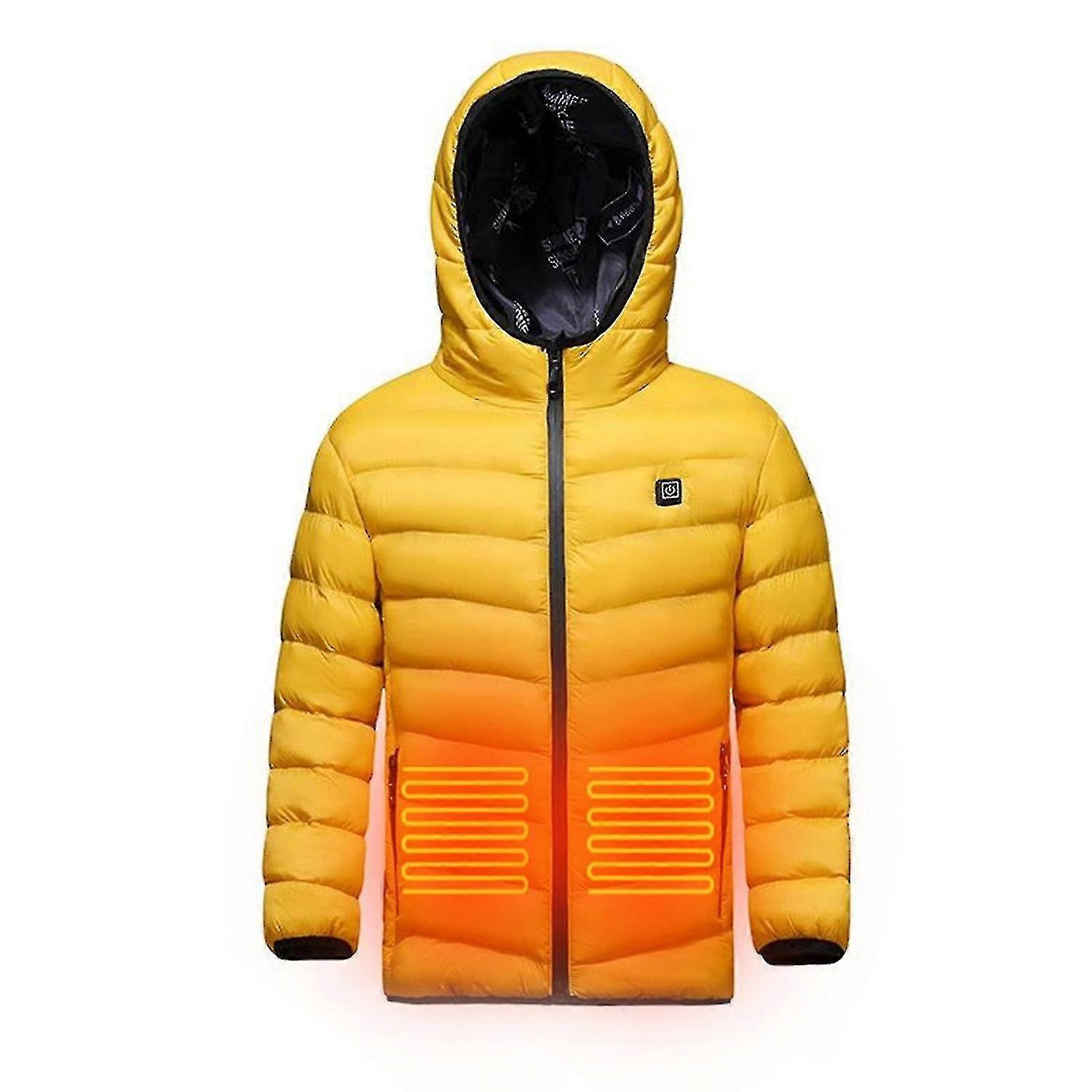 Kids Heated Jacket With Hood Waterproof And Windproof Suitable For Riding Biking