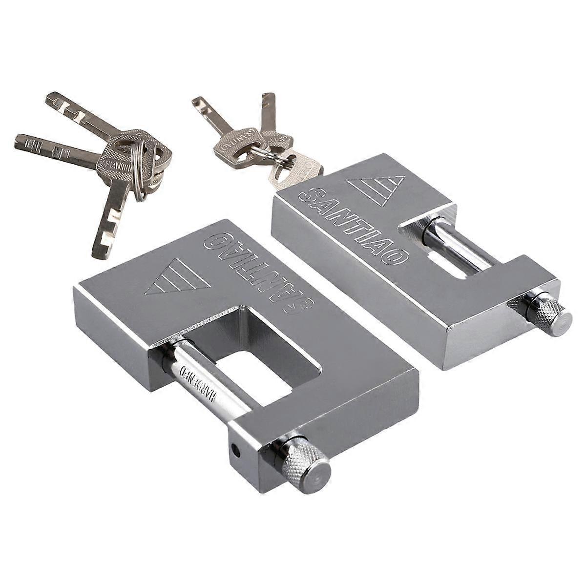 2PCS多機能南京錠キー付き南京錠防水防錆盗難防止ロック3キー付きプライドアロック