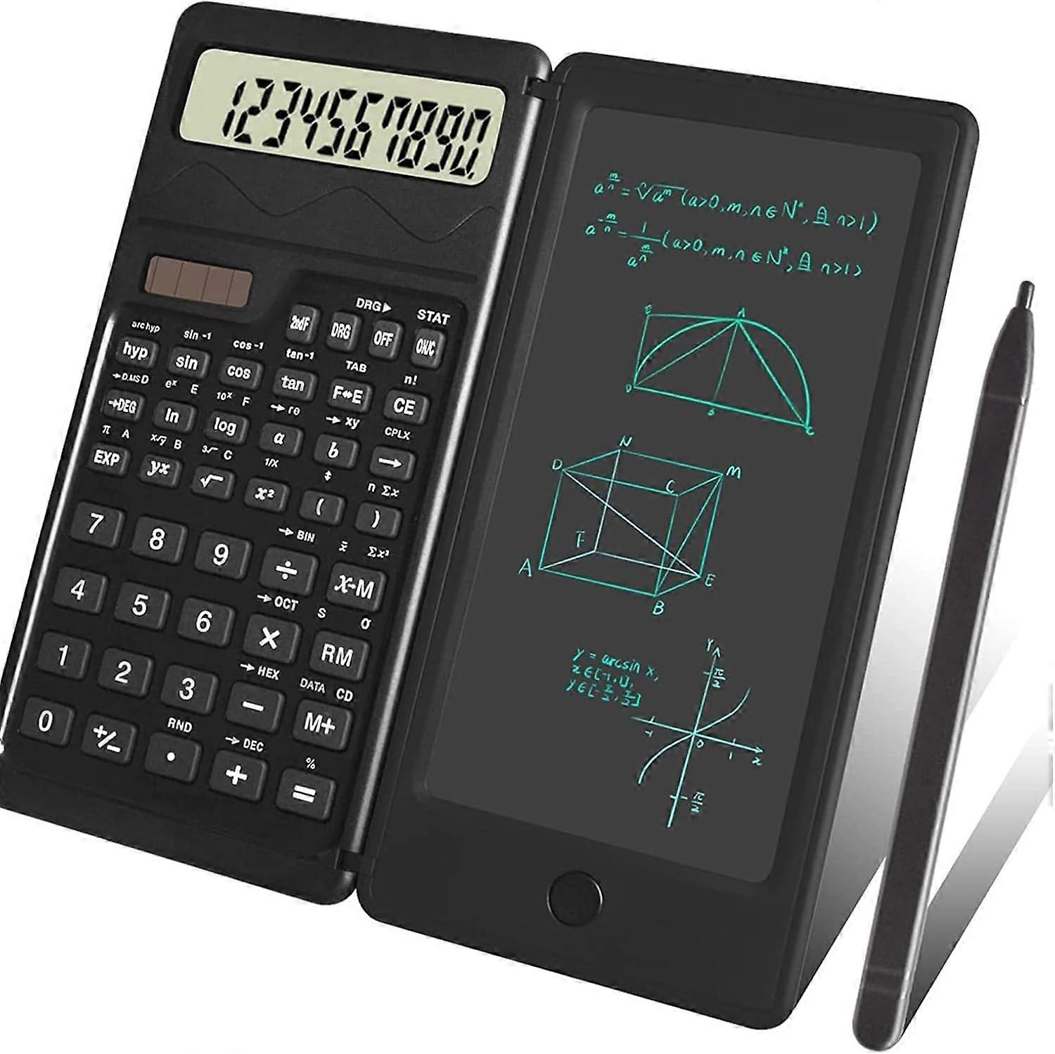 Solar Handwriting Calculator, LCD Display 10 Digit Large Number Calculator, Intelligent Folding And Portable Scientific -Yx