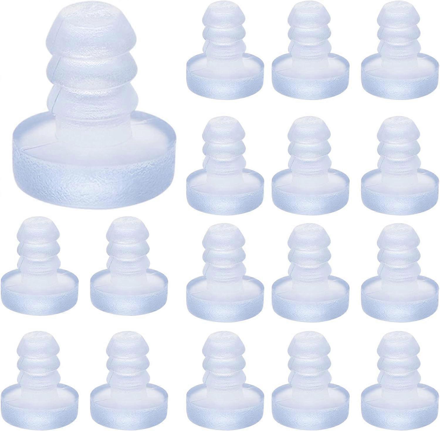 100 pieces transparent rubber clipper, rubber buffer furniture buffer, anti -collision table shock rods for cabinet doors, drawers, glass tables