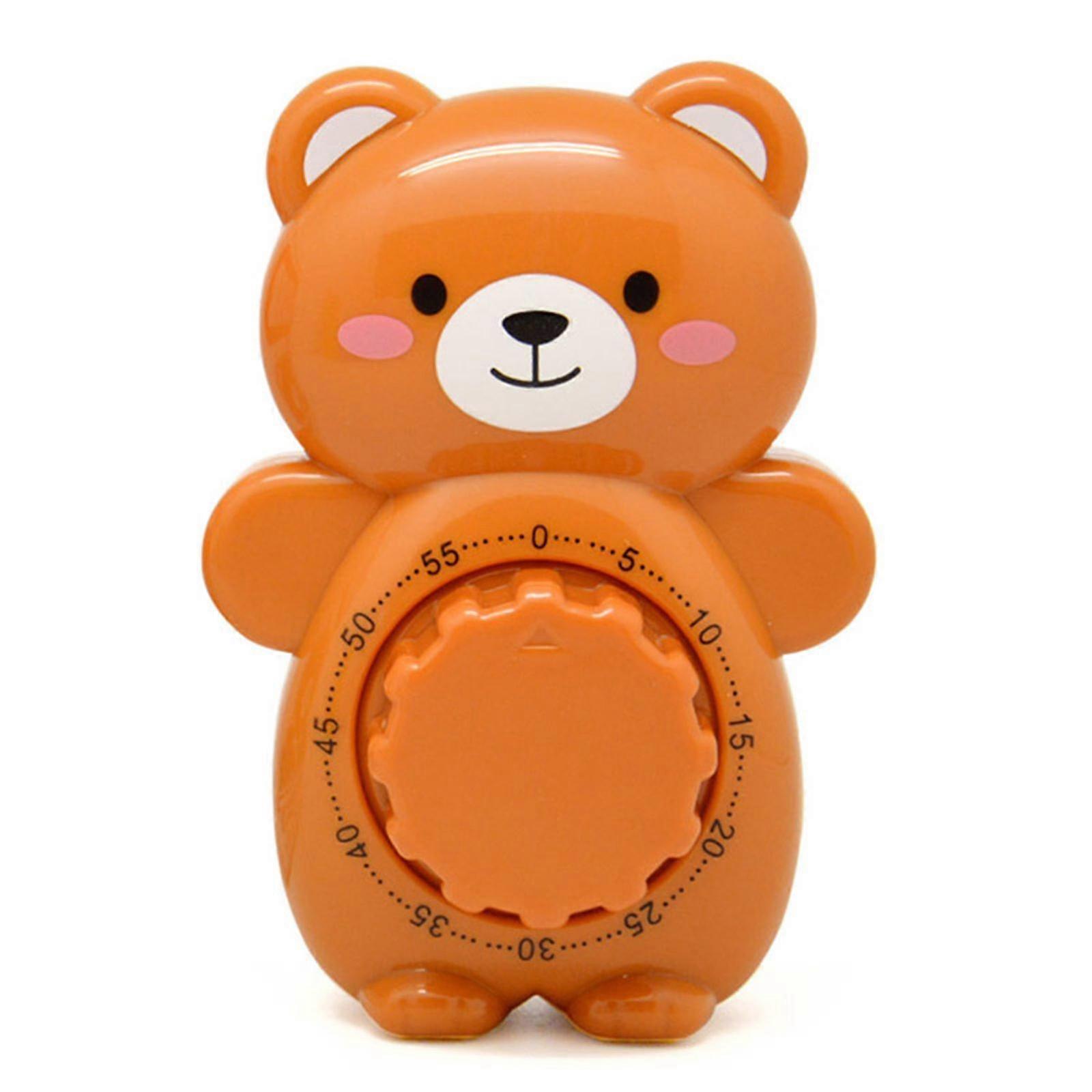 Plastic Baking Timer Cooking Alarm Bear Shaped Kitchen Accessories 4 Colors