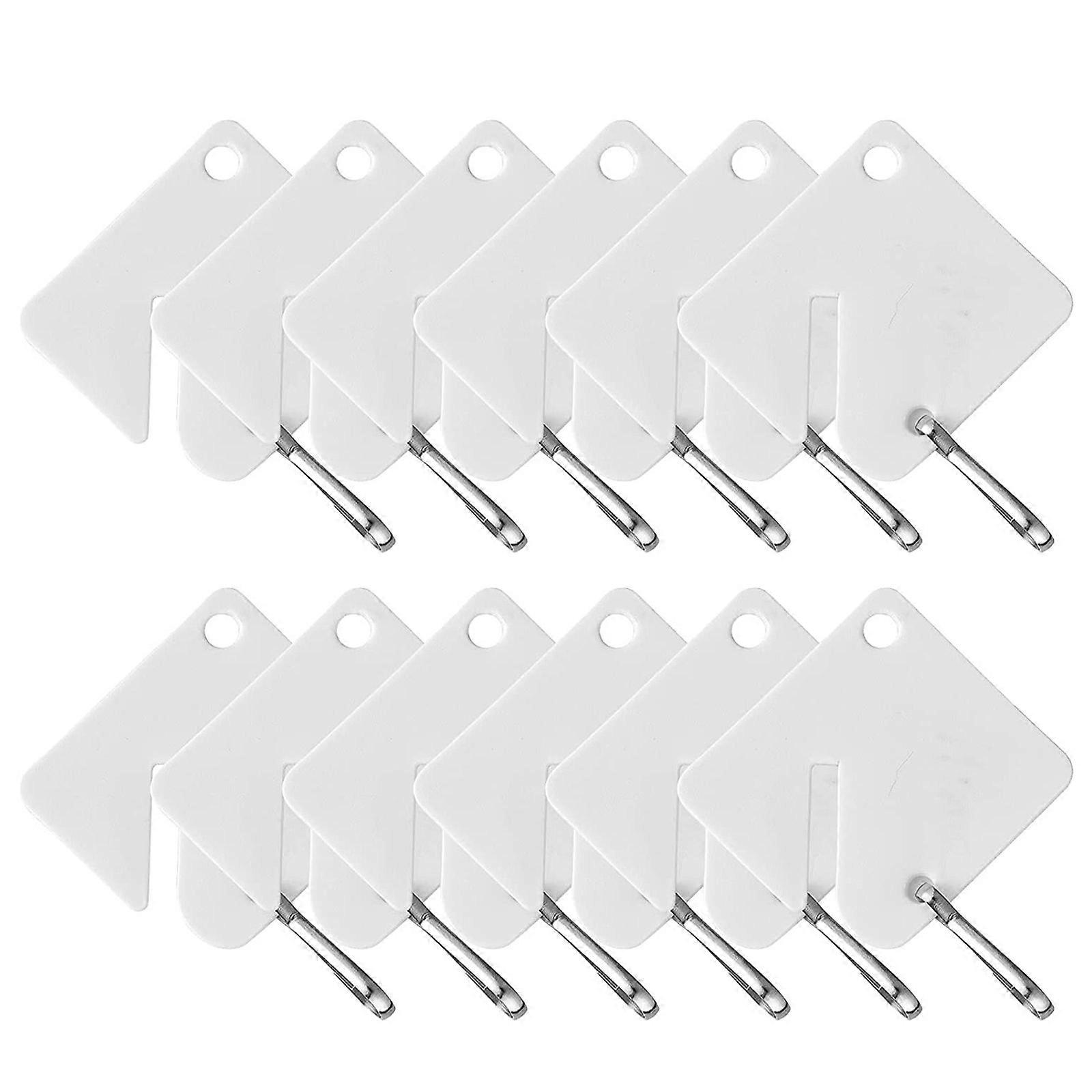 Portable 60 Pcs Acrylic Key Tags with Snap Hook Key Identify Tags Write-on Tag