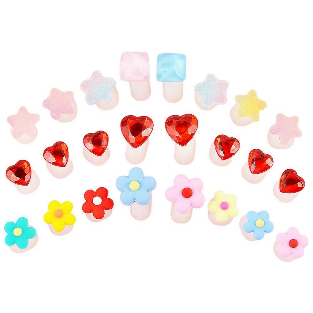 24 pcs Pedicure Toe Separators Silicone Toe Separators Decorative Toe Separators for Women