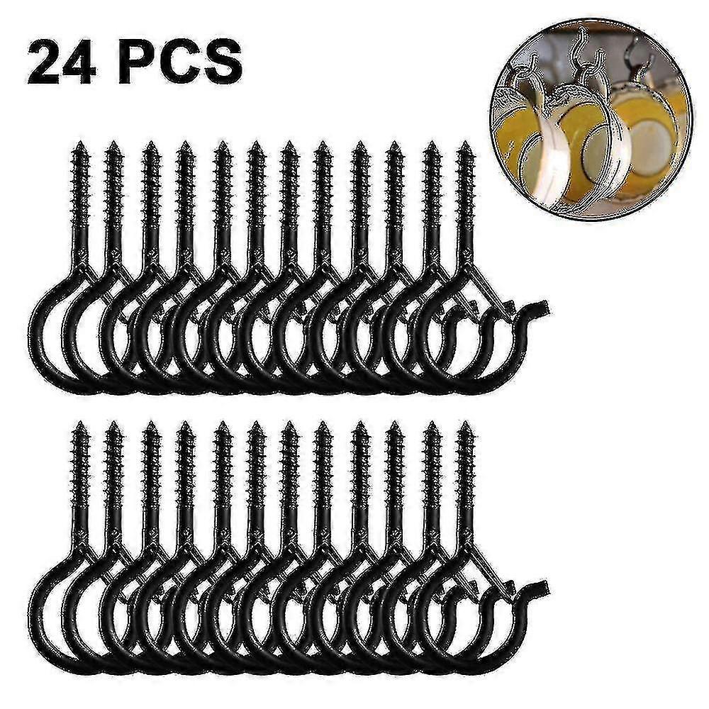 24pcs Screw In Hooks Outdoor String Lights Screw Hook Ceiling Hooks