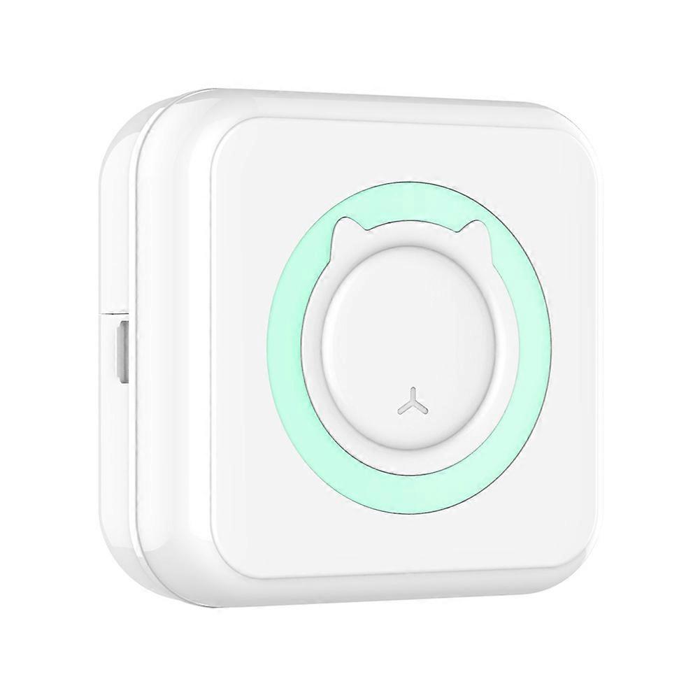 Mini Thermal Printer Portable Wireless Bluetooth Inkless Printer for Photos Receipts Notes Memo Labels Green