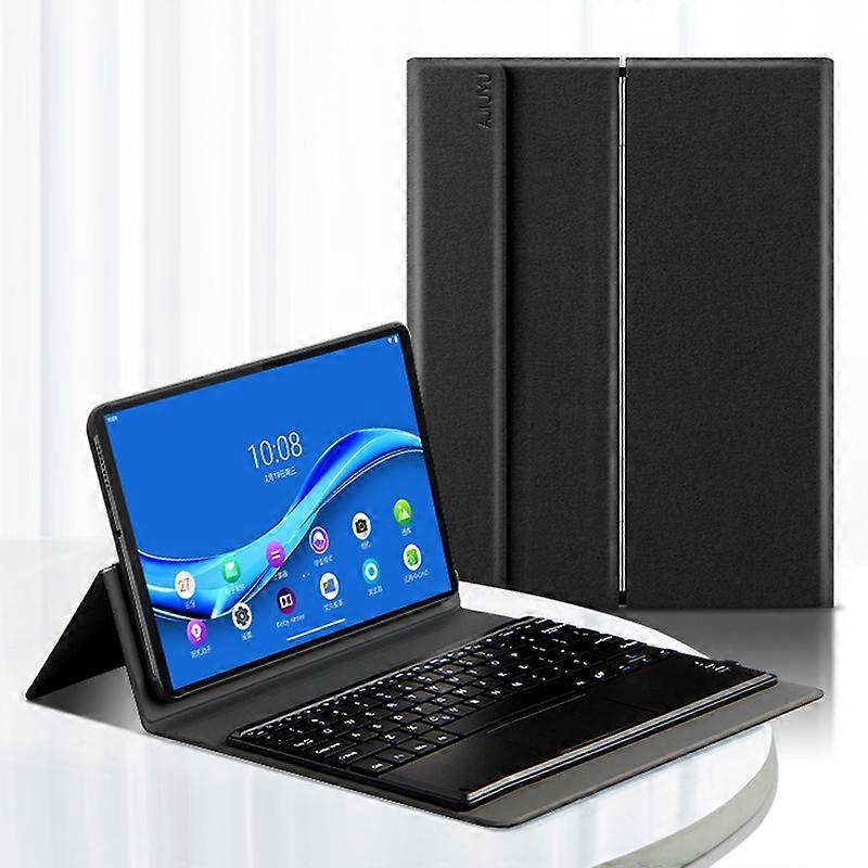Detachable Bluetooth Touchpad Keyboard + PU Leather Foldable Stand Hinge Case Cover for Lenovo Tab M