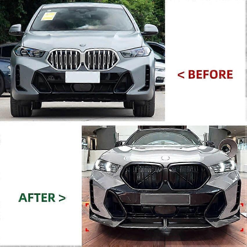 For BMW X6 G06 late stage MP 2023+ Front Bumper Lip Spoiler Front ...