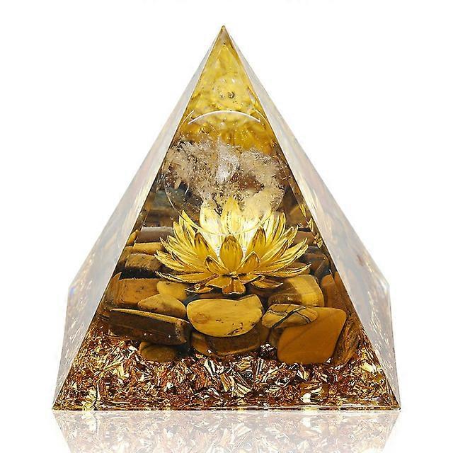 Orgone Pyramid Orgonite Healing Crystals Pyramid for Positive Energy That Promotes Wealth, Prosperity and attracts Success Lucky Stone