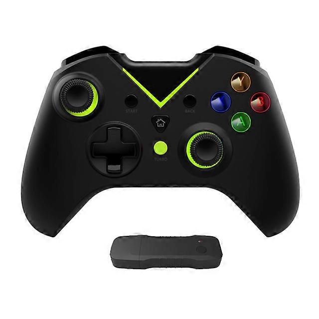 Wireless Gamepad Dual Vibration 2.4G Wireless Gamepad Controller Six Axis with Turbo Function for Xbox One PC Windows 10/8/7