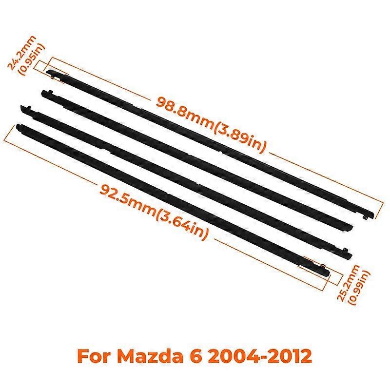 Car Window Weatherstrip Seal Belt Trim Sealing Strips For Mazda 3 2004-2009 Rubber Outer Window Glass Seal For Mazda 6 2004-2012