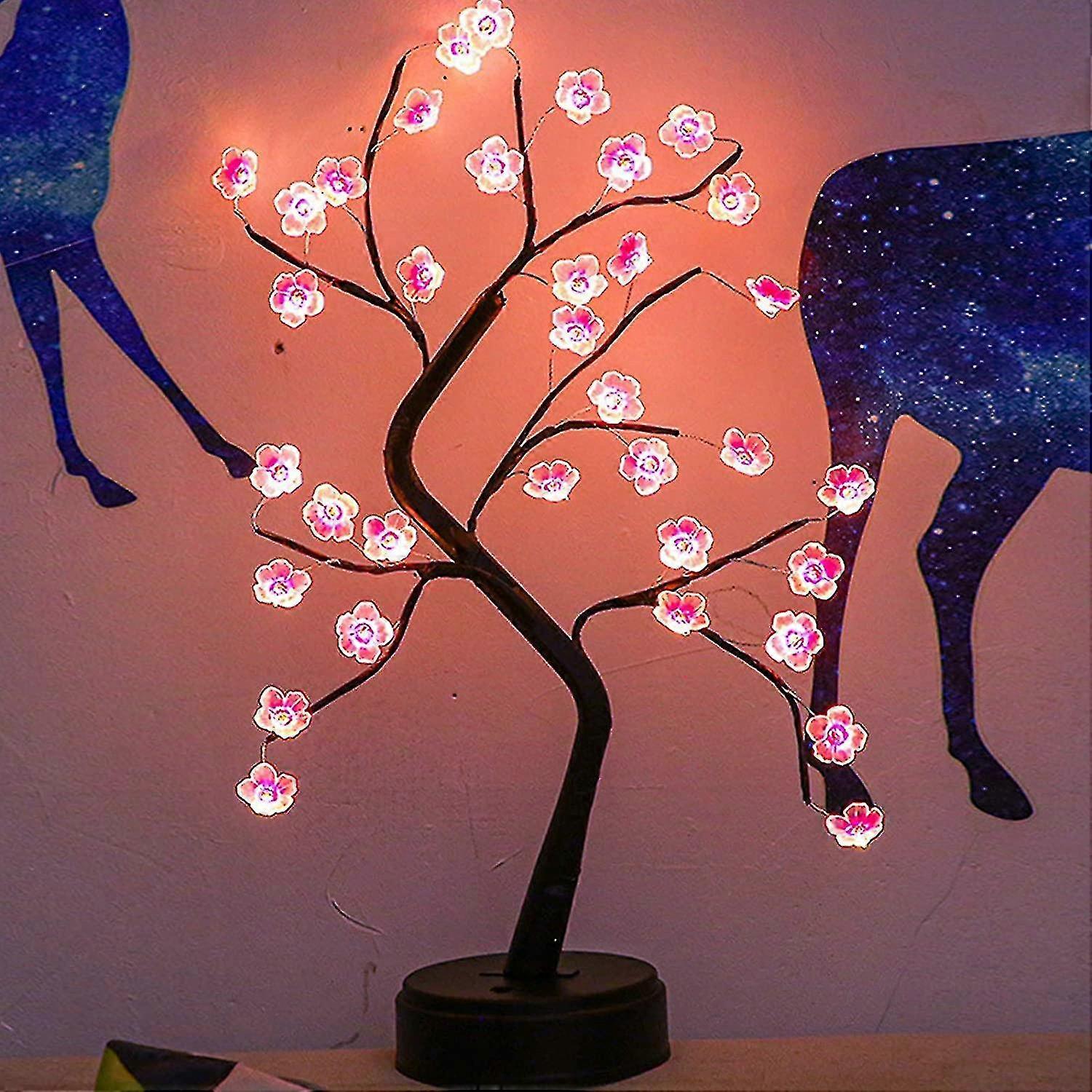 Tischplatte Bonsai Baum Licht mit 35 LED Kirschblten Baum Lampe, DIY  Knstliche Lampe Baum Lampe, USB oder Batterie powered, fr Schlafzimmer  Desktop Weihnachten Pa | Fruugo DE