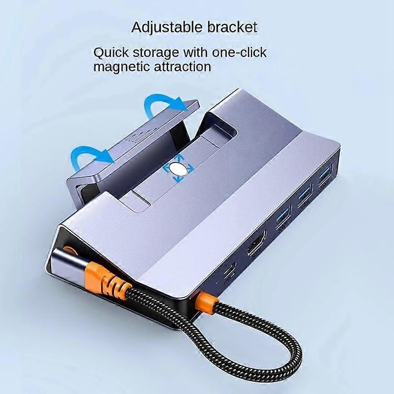 Suitable For Steam Deck Game Console Base Six In One Multi Function Docking Station With Network Port USB 4K60HZ Replacement