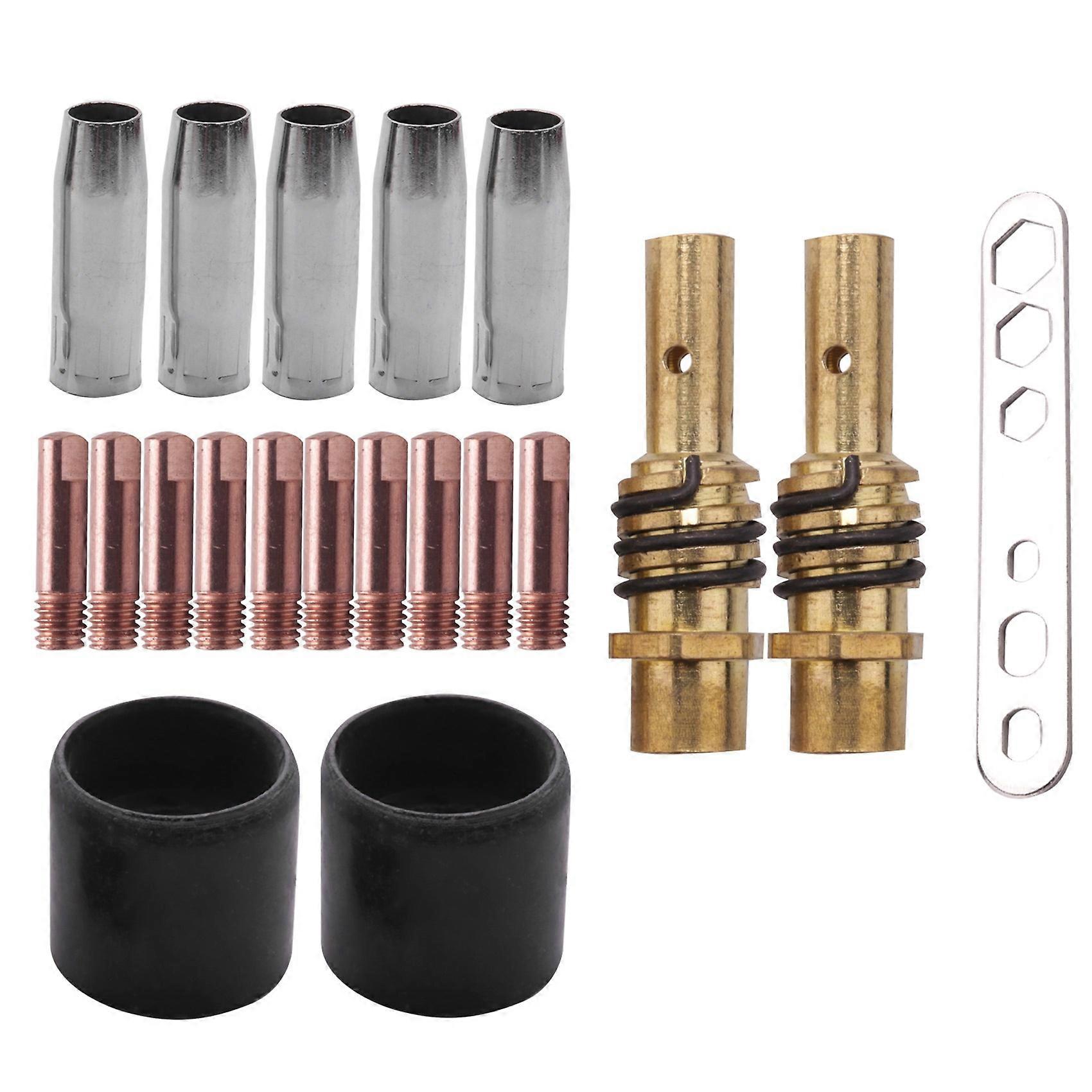 20Pcs Nozzles Contact Tips Holders Welder Consumable Accessory for 15Ak Mb15 Co2 Welding Torch