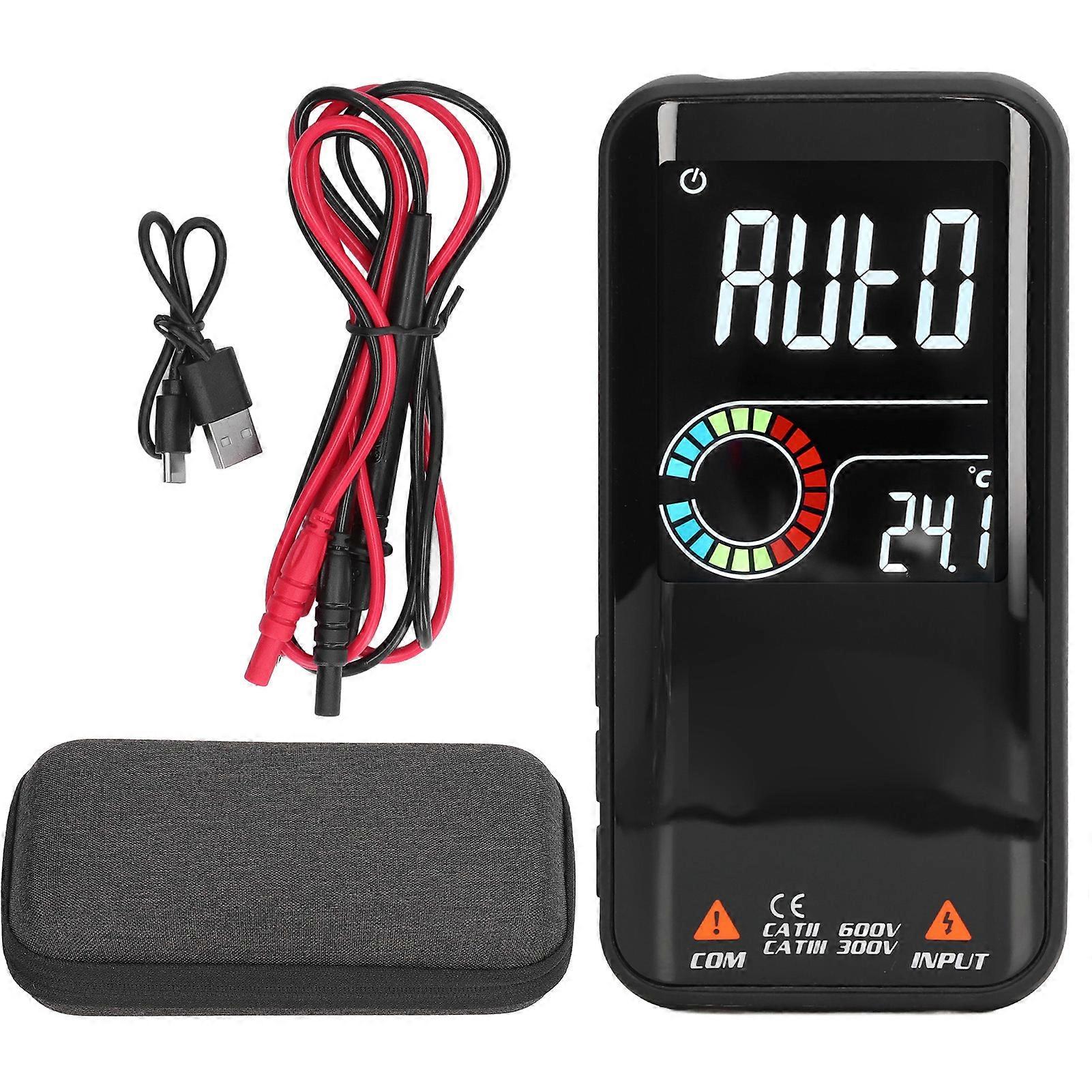 Rechargeable Digital Multimeter Auto Ranging High Accuracy AC DC Voltage Meter with Color LCD Screen