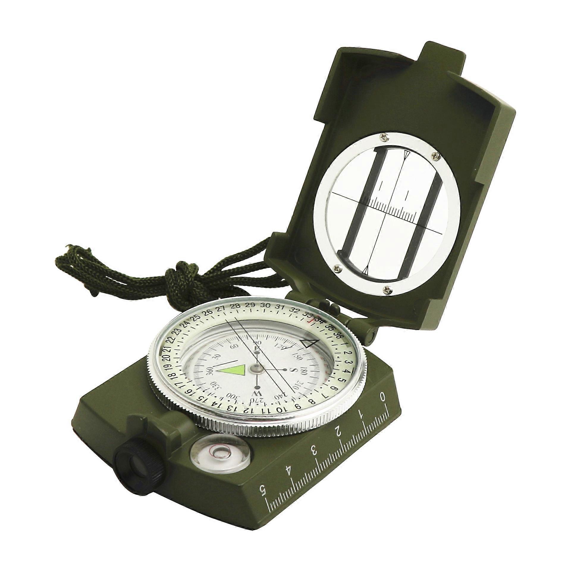 Compass Waterproof Navigation Compass Metal Sighting Compass - Green1pc