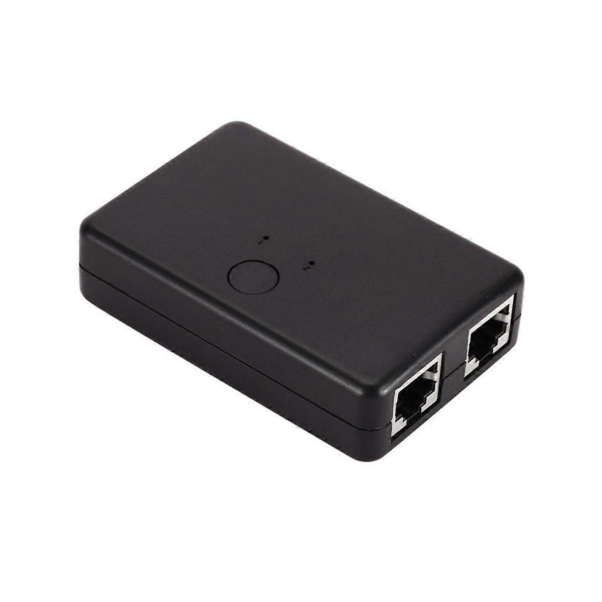 2 Port Network Switch RJ45 Switch Network Splitter Cable Extender 100Mbps Selector Power Free 2 Way