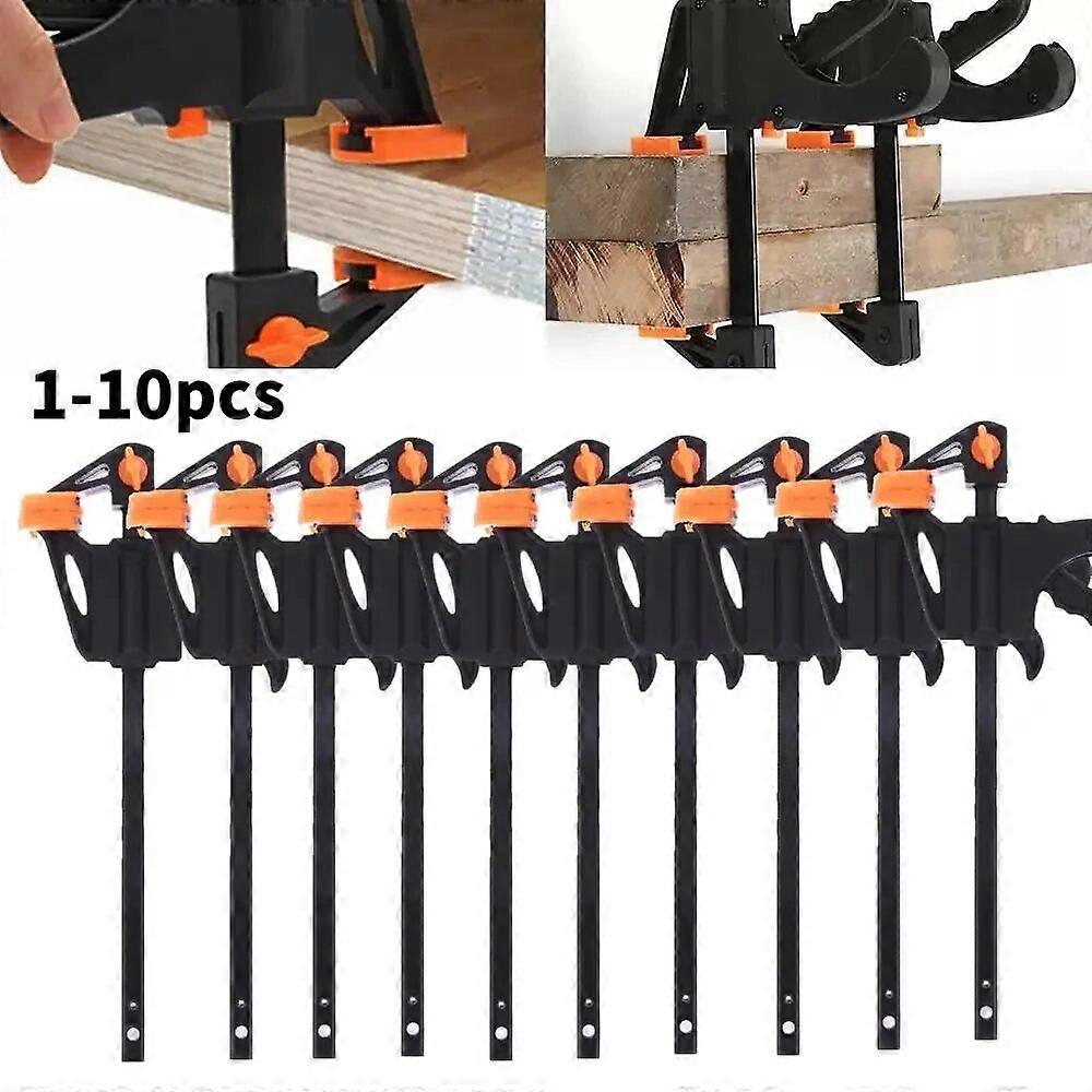 4 Inch F Type Woodworking Clamp Heavy Duty Carpentry Clip Ratchet Release Portable Practical Convenient Durable DIY Hand Tool