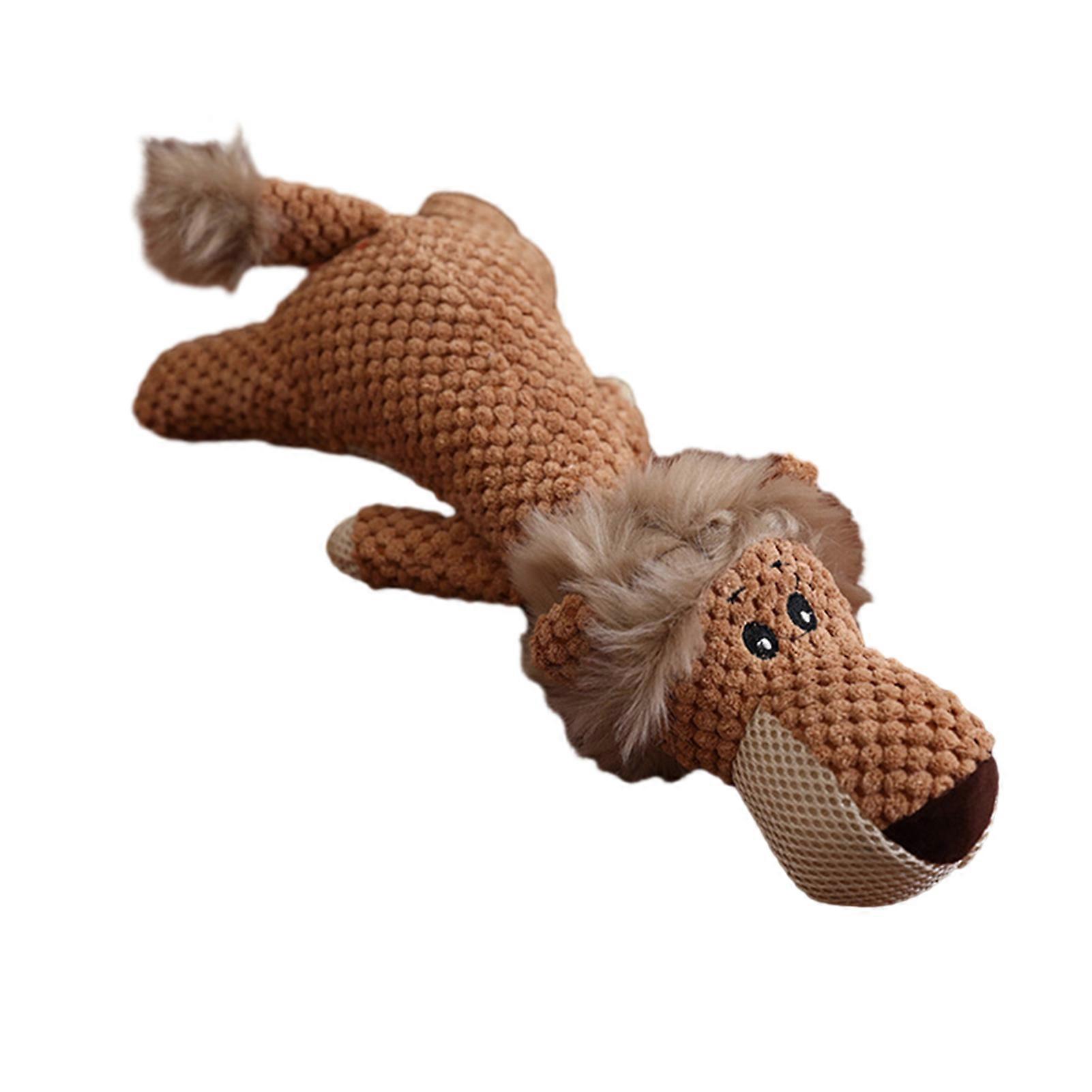 Cartoon Squeaky Plush Toys for Dog Bite Resistant Teeth Cleanning Doll for Small Medium Large Dogs