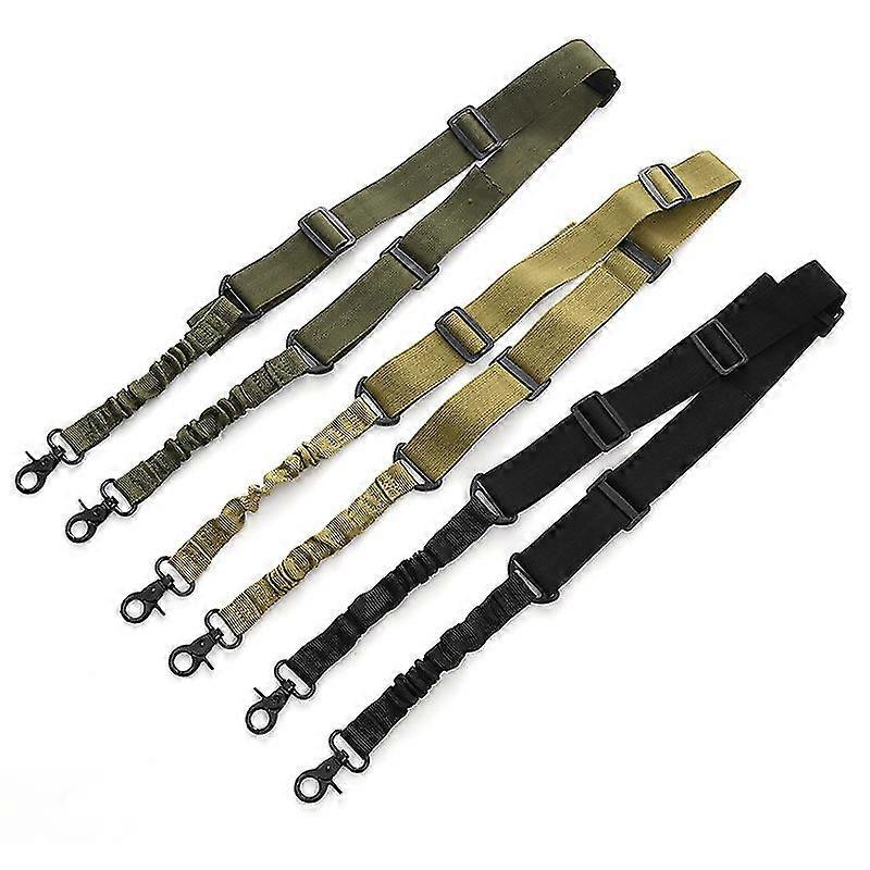 Tactical Sling Strap Outdoor Double-point Harness Quick Release Button Strap Metal Button Head Tactical Belt Task Rope