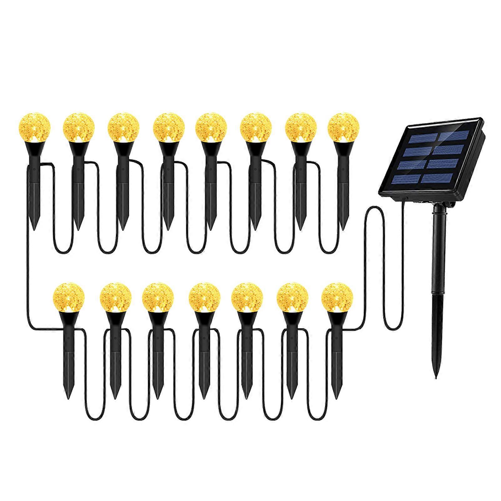 IP65 15pcs Solar Bubbles Lawn Lamp String Light Pathway Garden Landscape Decoration