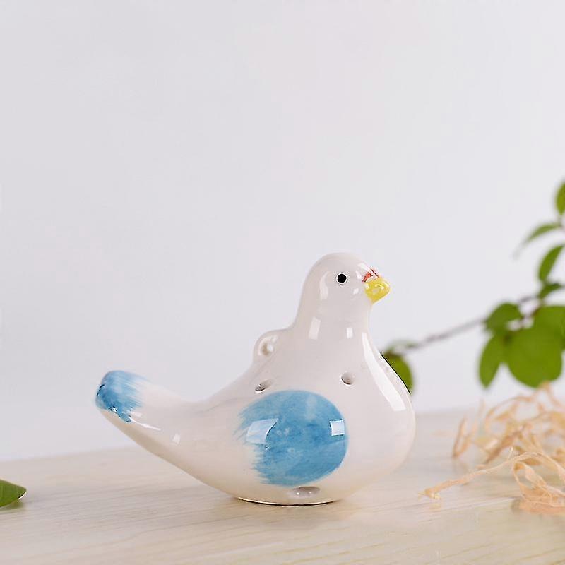 1pc Color Painting Ocarina Flute Cute 6 Hole Dove Soprano Ac Ceramic Mini Piccolo Kid's Toy Orff Musical Instruments Three Types