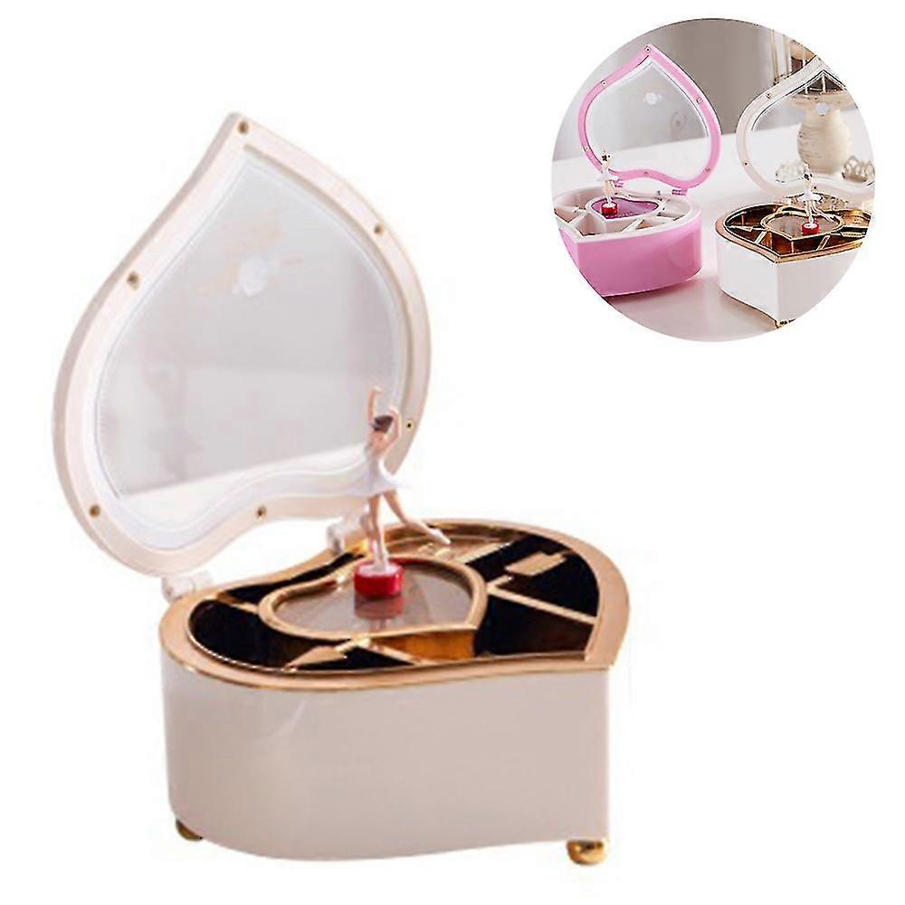 Heart Shaped Rotating Dancer Music Box For Earring Necklace Bracelet