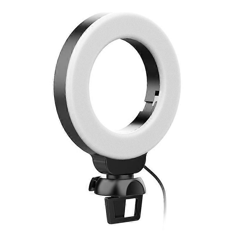 Ring Light with Tripod and Clip, 4 Inch Video Conferencing Light, Selfie Ring Light, Adjustable LED Ring Light for Live Broadcast/Makeup/Video,2024 Pi