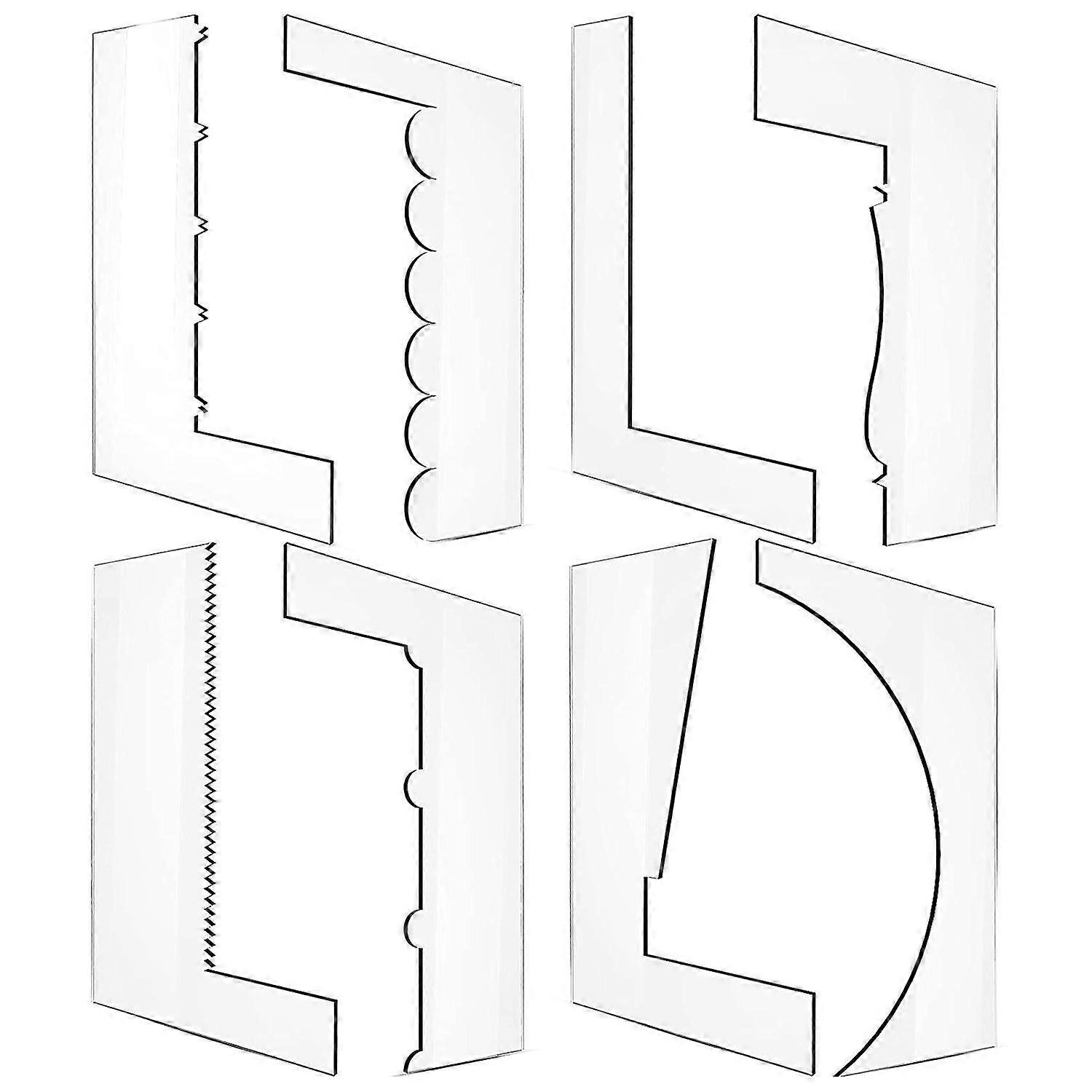 Cake ,acrylic Icing Smoother Contour Comb Cake Edge Spatula Cream Edge Diy Icing Decor Comb Tool