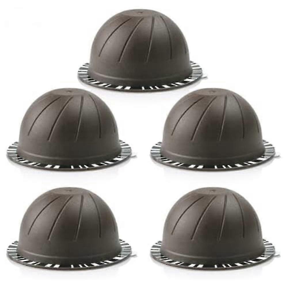 5pc Reusable Using Coffee Capsule Compatible with Vertuo Vertuoline Refillable Pods 150ml