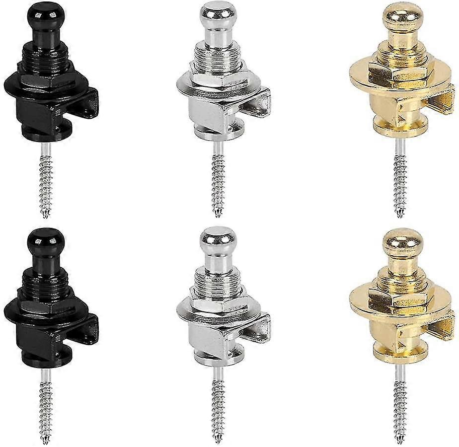 Guitar Strap Locks Buttons Quick Release Security Straplocks Straps Retainer 6pcs Guitar