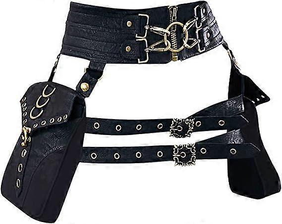 Waist Bag Belt Purse Crossover Fanny Pack Wallet Waist Corset Hip Leg Pouch Motorcycle Retro Halloween Renaissance Costume