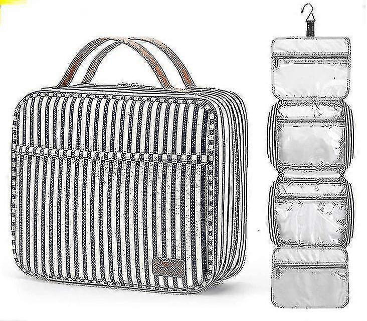 The New Hanging Travel Toiletry Bag,large Capacity Cosmetic Travel Toiletry Organizer For Women With 4 Compartments 1 Sturdy Hook