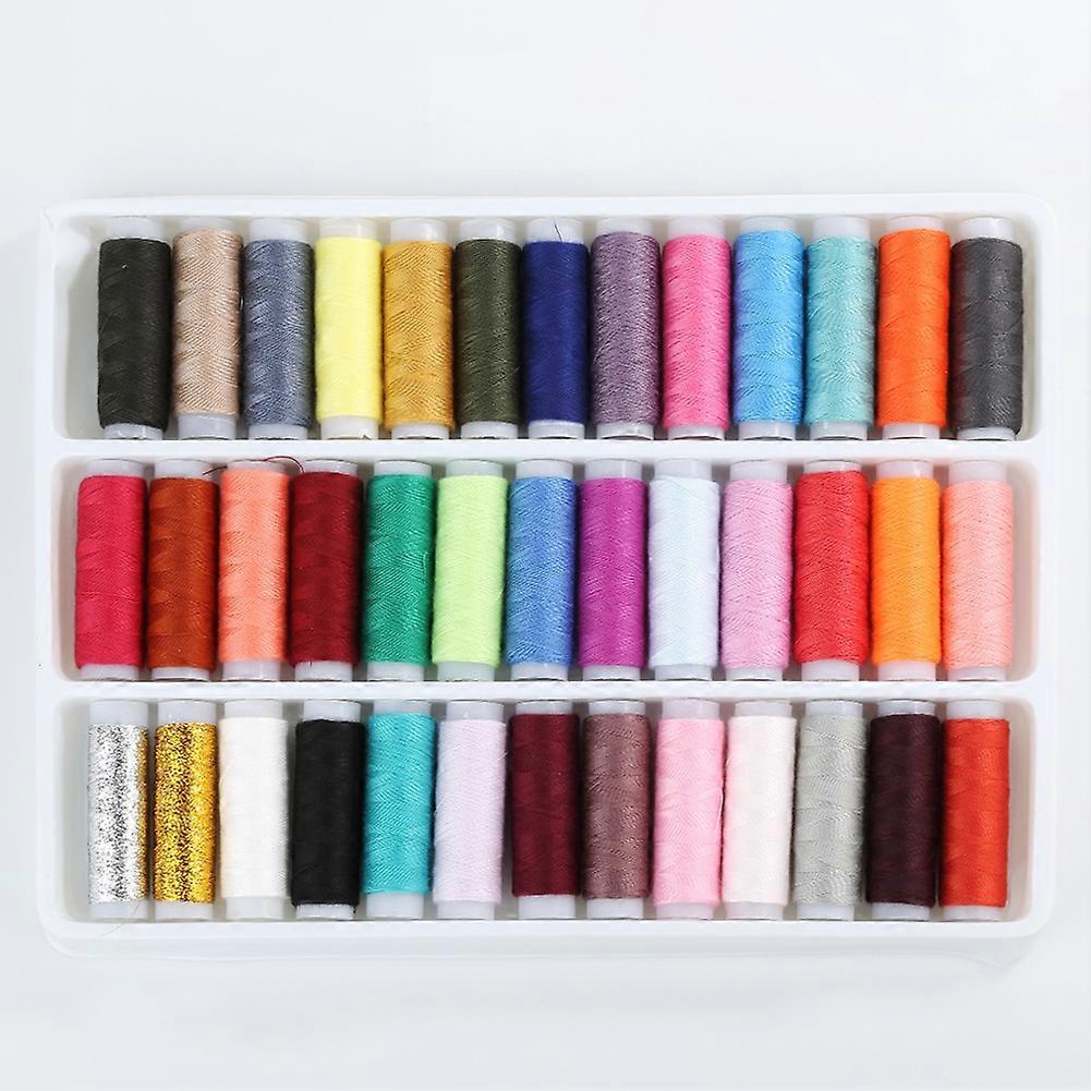 39 Mixed Colors Pure Polyester Sewing Thread Machine Hand 200 Yard Each Spool
