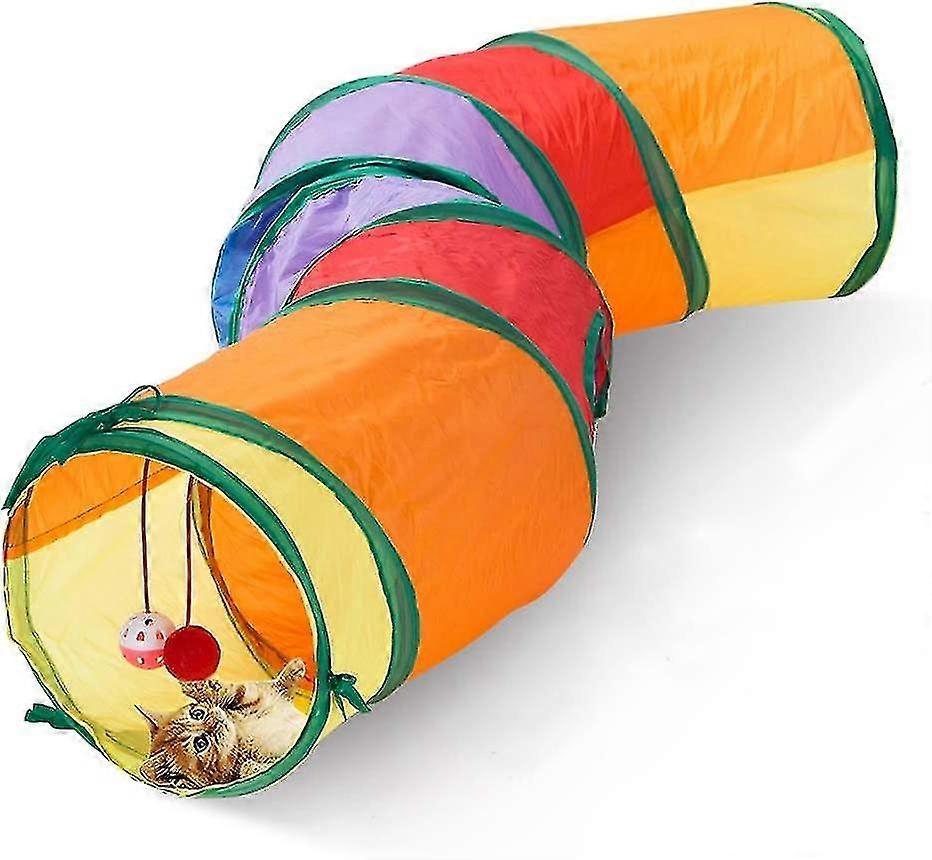 Cat Toys Cat Tunnel, Made Of Ultra-strong,can Be Used For Cats, Rabbits, Puppies, And Ferrets,s-style, 48.4".9.8"