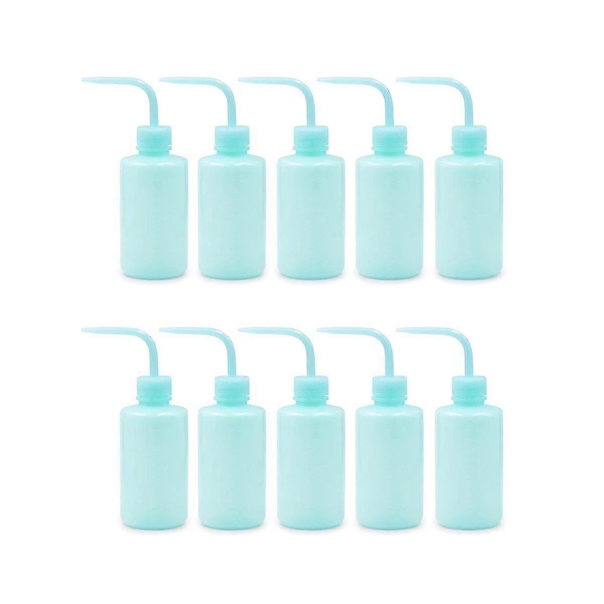 10 Pcs 250ml Wash Narrow Mouth Squeeze Lab No Spill Bend Mouth Ing Cans