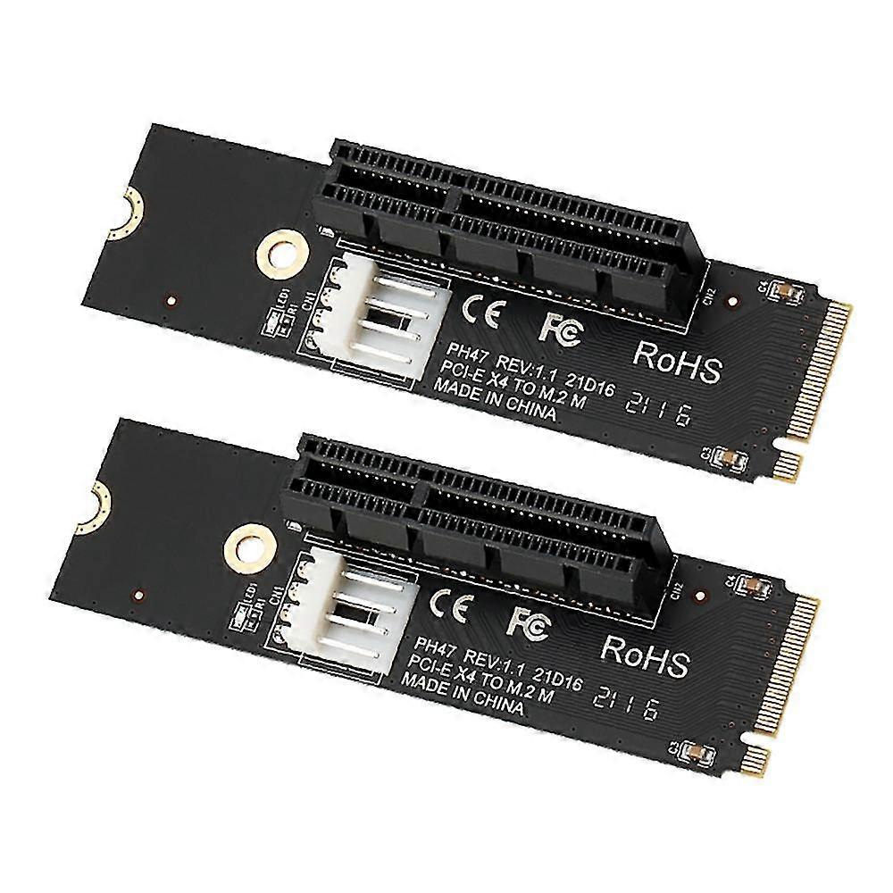 Pci-e X4 Slot Riser Card Pci-e Riser Card M2 To Pci-e Expansion Card High-speed Transmission 2pcs