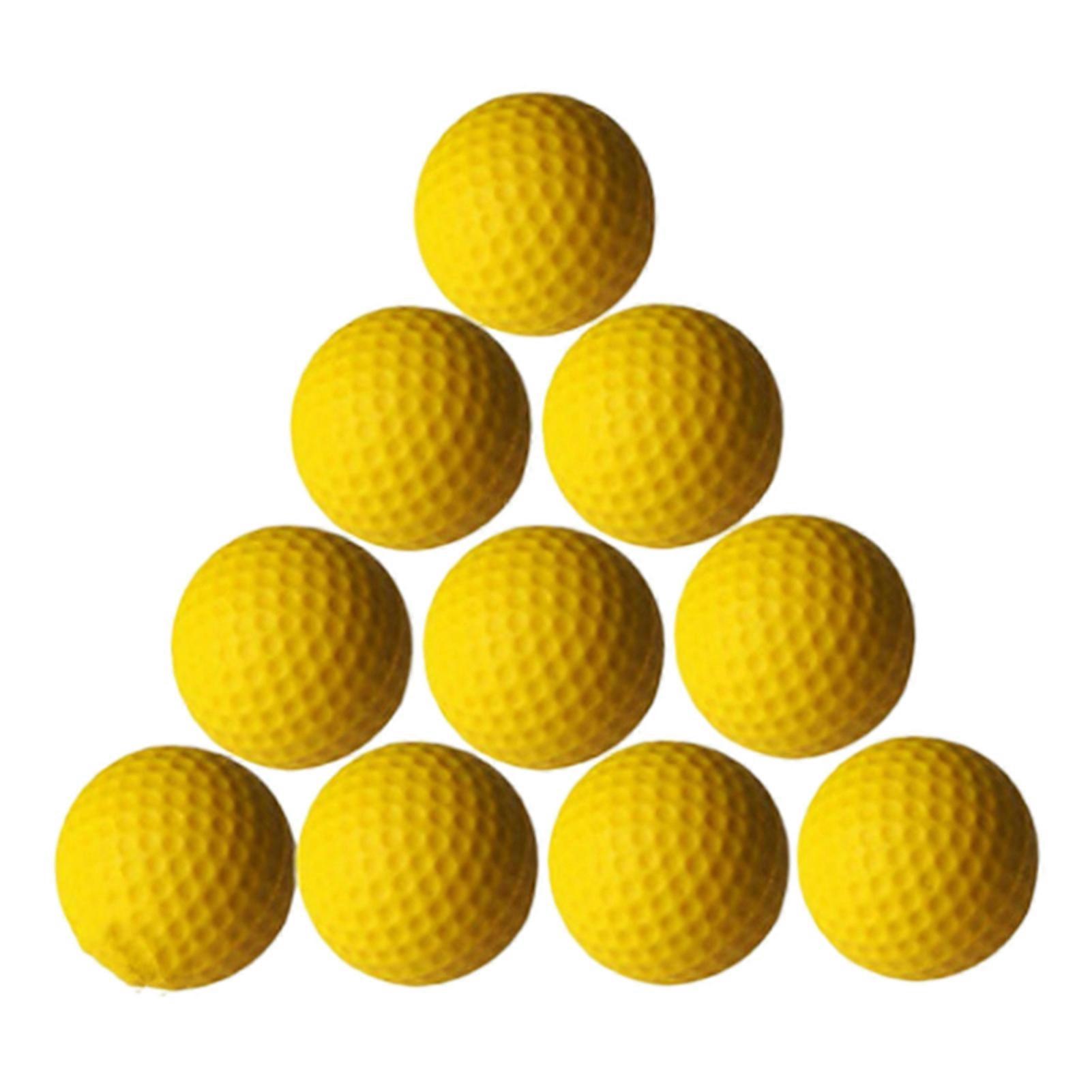 Kaesi 10Pcs Golfer Foam Golf Soft Indoor Practice Balls Swing Exercise Training Tools
