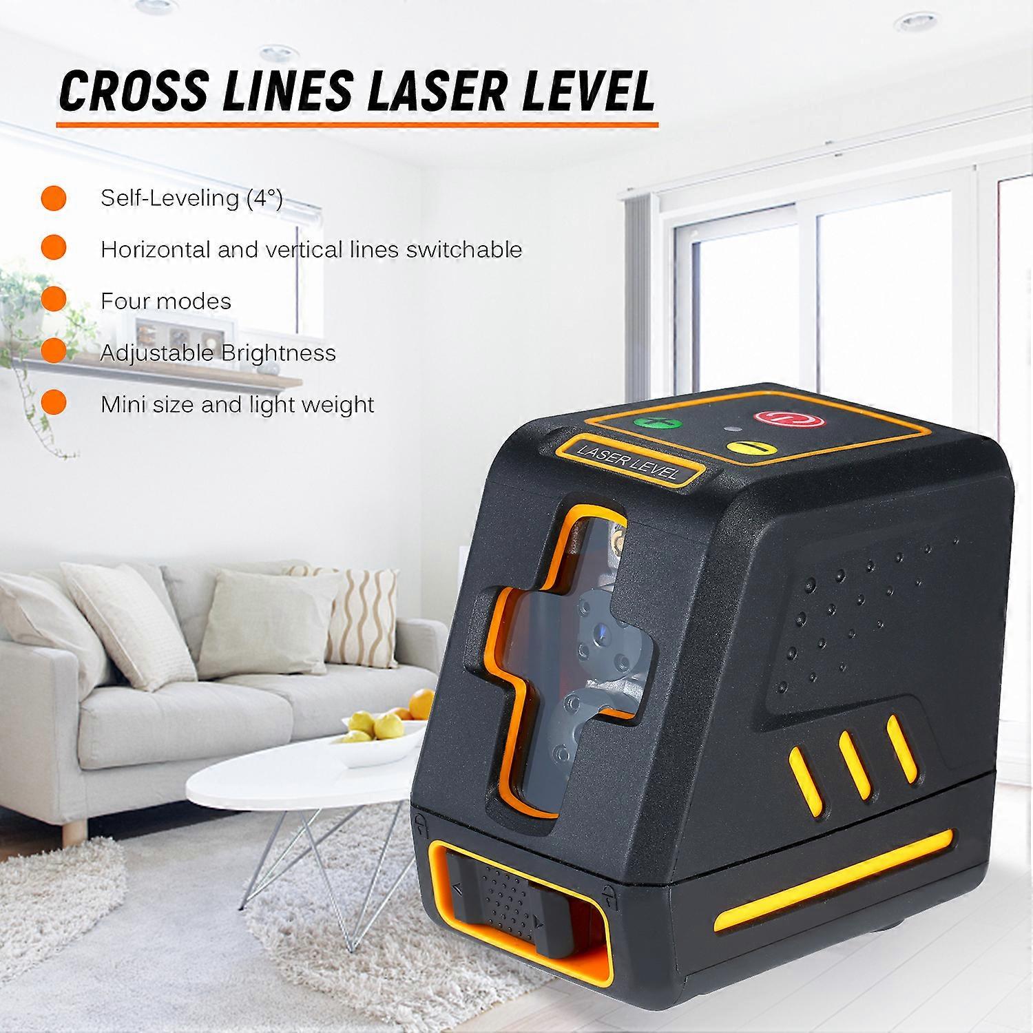 Green Beam T08 Laser Level Professional Horizontal and Vertical Cross Line Self Leveler Auto-Leveling Spirit Level Self-Leveling