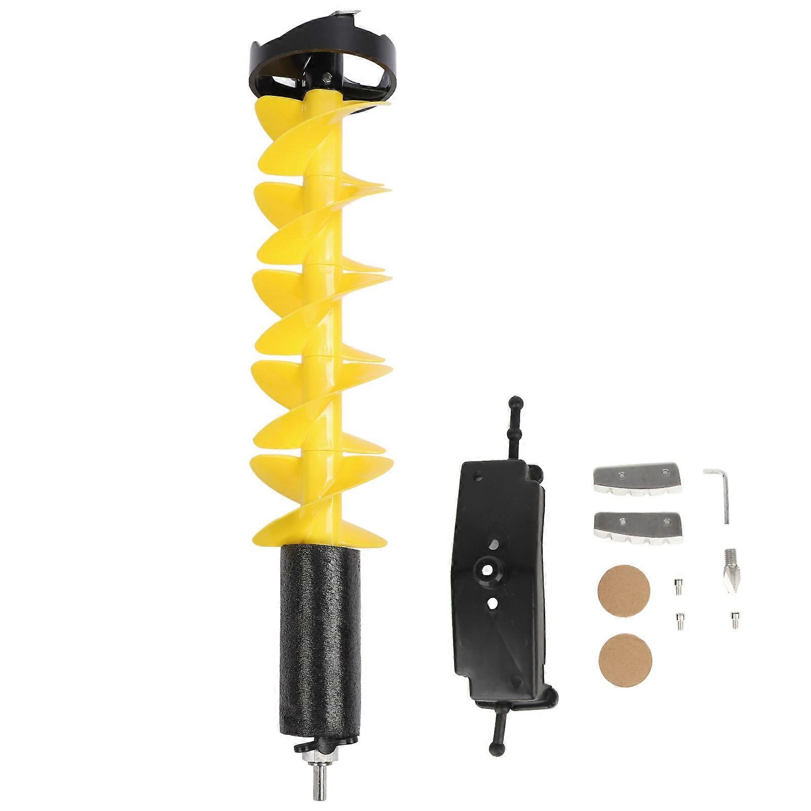 Ice Auger 6 Inch Diameter 28 Inch Length Electric Ice Fishing Auger Drill Bit with Floating Device